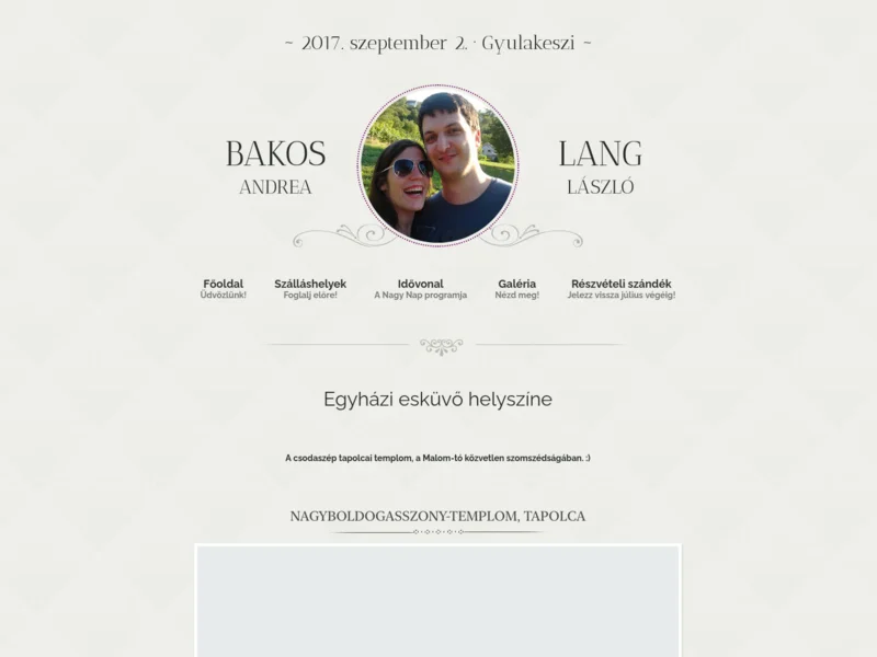 Andi & Laci wedding homepage