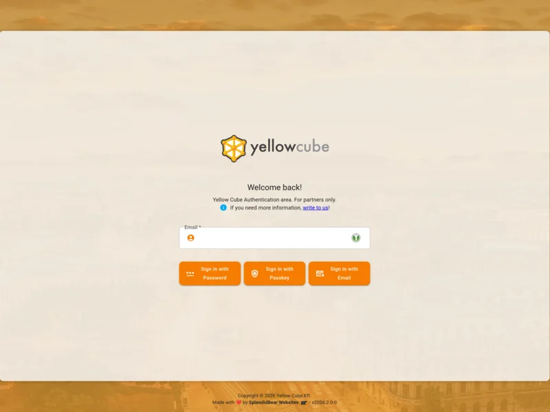 Yellow Cube Partner Portal