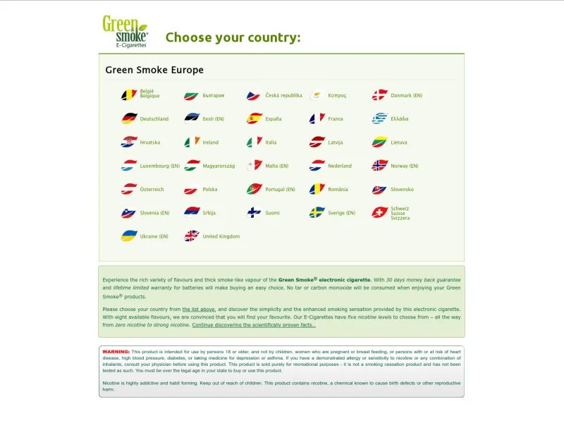 GreenSmoke e-commerce (Magento) project thumbnail