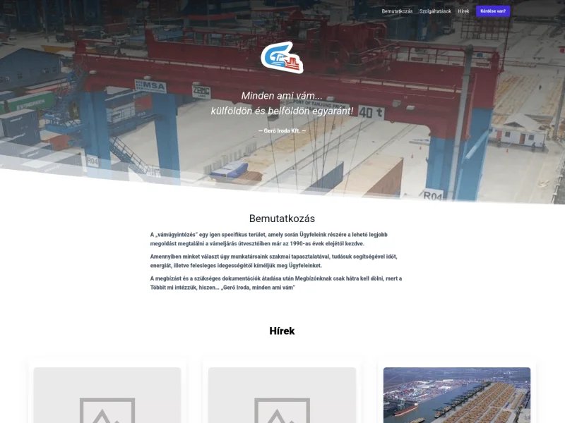 Gerő Iroda's homepage - 1st version